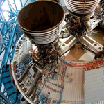third stage engine and top of second stage