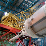 third stage engine and top of second stage